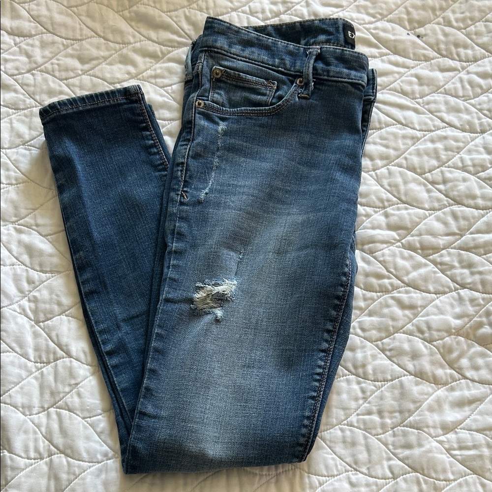 Express Performance Stretch Distressed Blue Skinn… - image 1